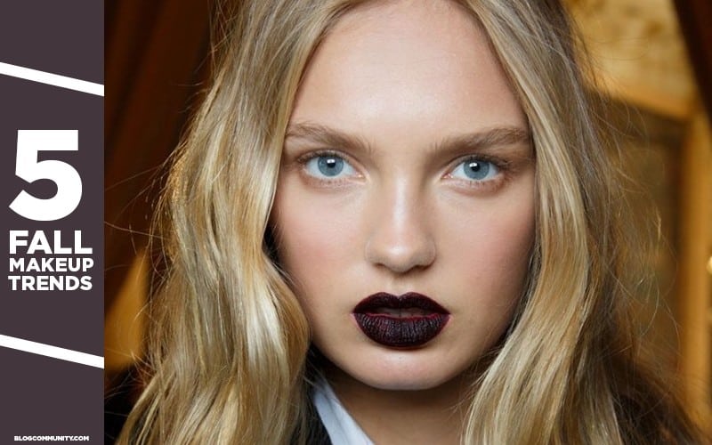 A caucasian female is wearing makeup