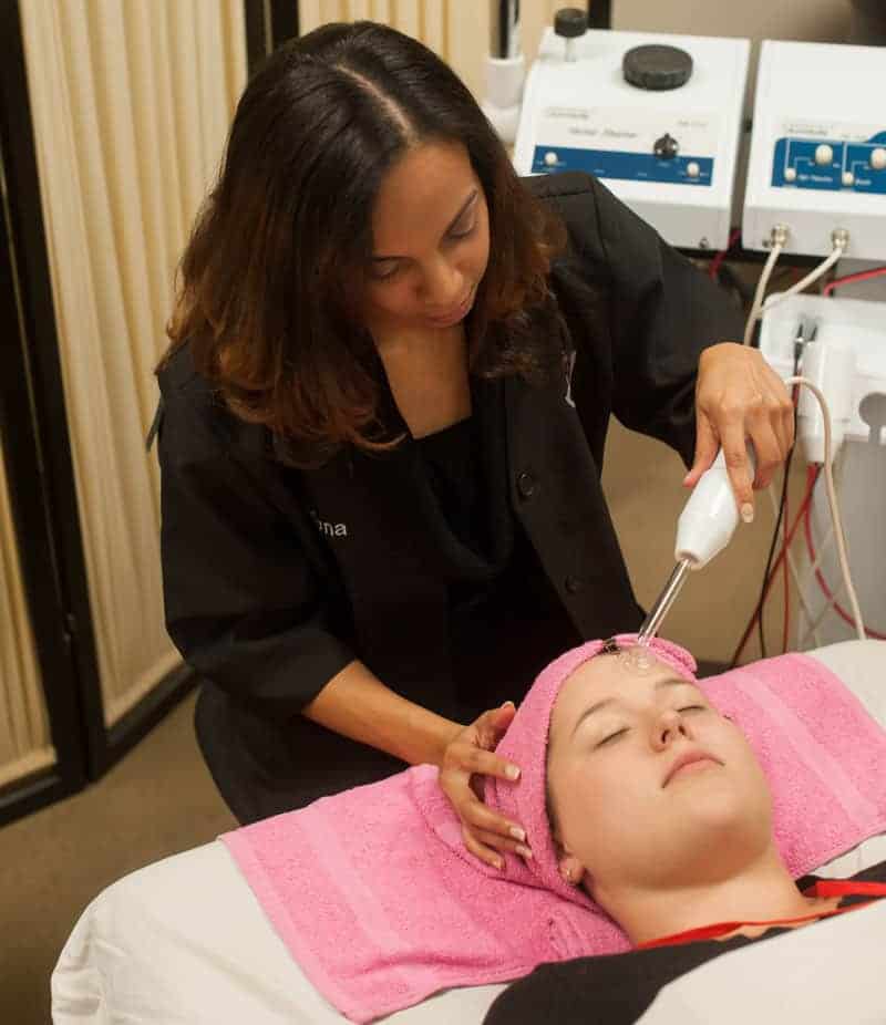 Students Training in the Esthetics Program at Clary