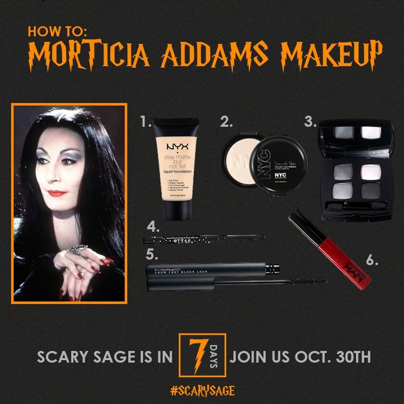 morticia adams makeup