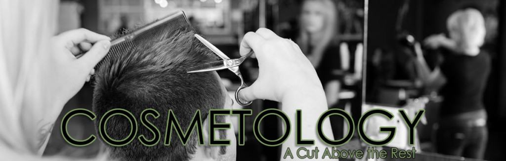 Cosmetology. A man is getting his haircut