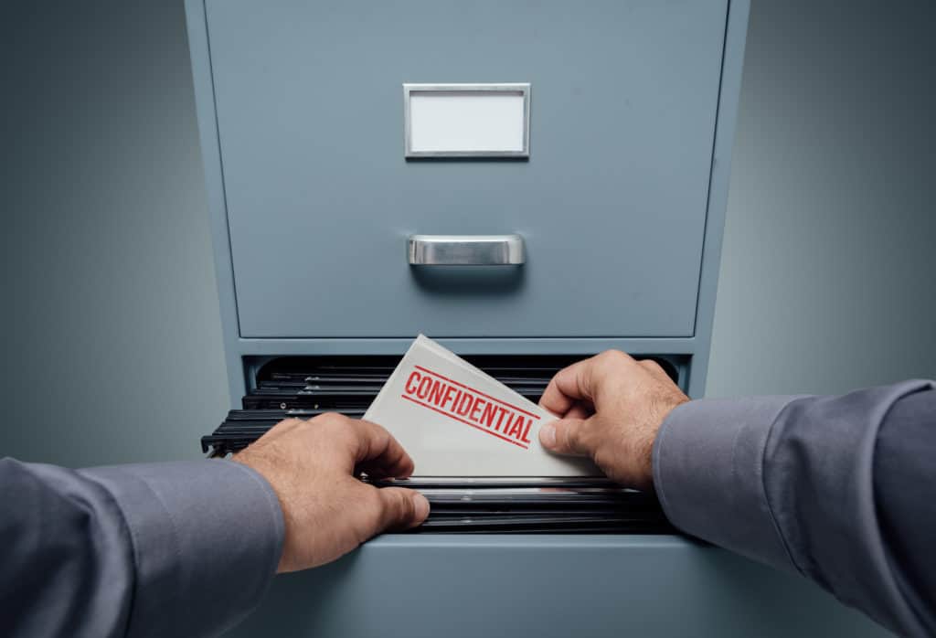 a confidential file