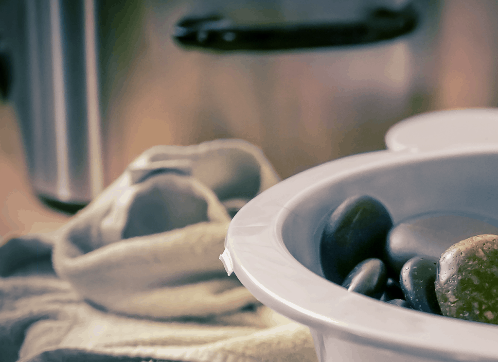 Massage Stones in a massage room