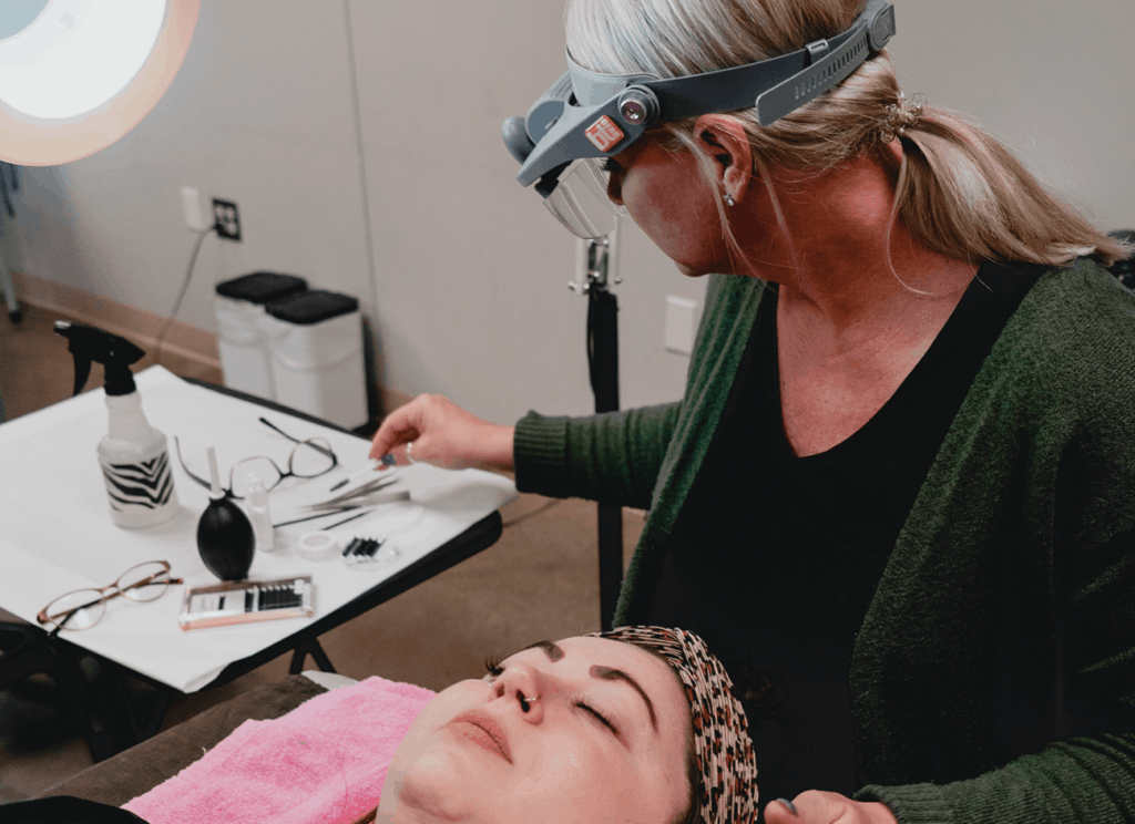 a woman performing a Facial